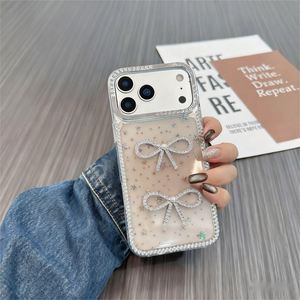 Funda de Teléfono de Lujo con Lazo de Diamantes y Brillantina para iPhone 17 Air 16 15 14 13 Pro 16 Plus 11 Pro Max - Product Image 5
