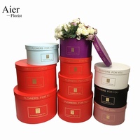 Aierflorist Vente en gros Ensemble de cinq seaux ronds de grande taille pour fleurs, boîte cadeau florale