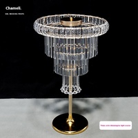 Style moderne nouveau cristal glace Bar porte-fleurs pour salle de mariage Table décoration lieu Arrangement accessoires pour lieu de mariage