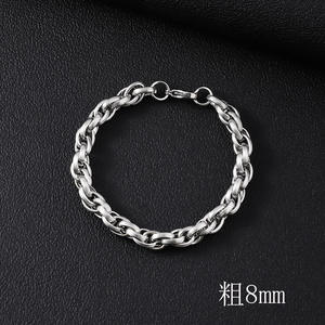 Molti stili braccialetti a catena spessa da uomo: cubano, bizantino, grano, corda | Stile Hip-Hop e Punk, impermeabile, senza dissolvenza - Product Image 4