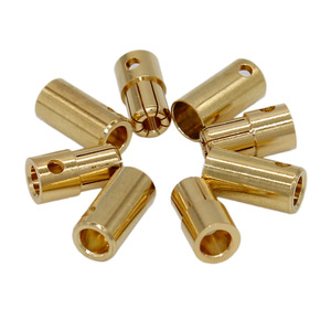 Conector Banana de Latón CNC de 180A, Alta Corriente, 6.5mm, Carcasa Metálica Chapada en Oro, para Piezas de Drones Compatibles y Modelos <span class=keywords><strong>RC</strong></span> - Product Image 2