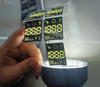 Film miroir personnalisé de 0,125 mm, panneau d'affichage numérique, étiquette autocollante, encre fluorescente, impression sur écran PET, réutilisable