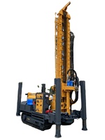 Foreuse de puits d'eau sur chenilles diesel/électrique, profondeur max. 200 m, forage 140-350 mm, chenilles en caoutchouc, utilisation facile, garantie 1 an