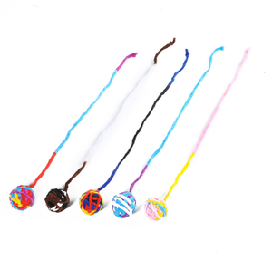 Jouets pour chats, boule <span class=keywords><strong>de</strong></span> <span class=keywords><strong>laine</strong></span>, pour aide à nettoyer les dents, cloche intégrée, pour chat - Product Image 3