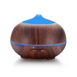 Diffuseur d'arômes à effet bois 400 ml, humidificateur ultrasonique avec lumière LED pour la maison, le bureau et la table - Product Image 2