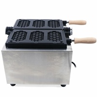 Gaufrier croustillant commercial 3000W 3 pièces boulanger électrique en nid d'abeille antiadhésif pour usage domestique et hôtelier