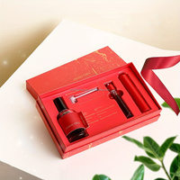 Coffret eau de parfum pour femme Carton rigide rouge Kraft bouteille de parfum en carton boîte cadeau d'emballage en papier