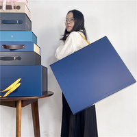 Boîte Cadeau Magnétique Pliante de Luxe en Carton Personnalisée et Recyclable, Grand Emballage avec Logo et Poignée Ruban