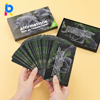 Cartes d'affirmation personnalisées haut de gamme pour femmes, coffret cadeau, papier cartonné, pelliculage mat, écologique, livraison rapide, logo personnalisé