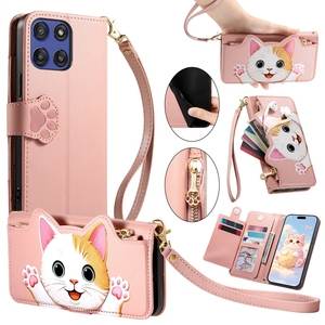 Funda inteligente tipo cartera con cremallera para <span class=keywords><strong>tarjetas</strong></span> <span class=keywords><strong>de</strong></span> crédito para Moto G <span class=keywords><strong>Play</strong></span>/G Power 5G/G Stylus 5G 2026/Edge 60 Fusion - Product Image 6