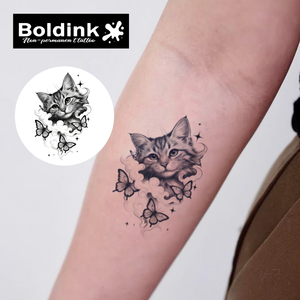 รอยสักลายแมว<span class=keywords><strong>ผีเสื้อ</strong></span>แบบเหมือนจริงน่ารักจาก Boldink ติดทนนาน 2 สัปดาห์ กันน้ำ ด้วยหมึกจากัว - Product Image 3
