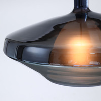 Luminaire suspendu de style industriel rétro créatif à tête unique, verre coloré, suspension centrale, hauteur réglable, lustres nordiques