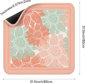 Tapis <span class=keywords><strong>de</strong></span> jeu <span class=keywords><strong>de</strong></span> mahjong et <span class=keywords><strong>de</strong></span> <span class=keywords><strong>société</strong></span> moderne à thème fleur <span class=keywords><strong>de</strong></span> pêcher élégant, qualité supérieure, design unique, cadeau pour les passionnés <span class=keywords><strong>de</strong></span> <span class=keywords><strong>jeux</strong></span> - Product Image 2