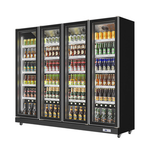 Refrigerador profundo de supermercado, vitrina de bebidas refrigerantes, enfriador vertical de <span class=keywords><strong>4</strong></span> <span class=keywords><strong>puertas</strong></span> - Product Image 1