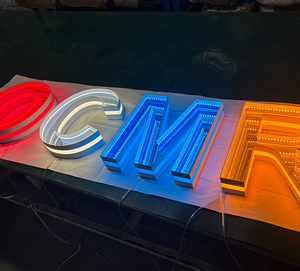 Lettres miroir infinies personnalisables, enseignes lumineuses colorées, néons et miroirs de tunnel virales - Product Image 4
