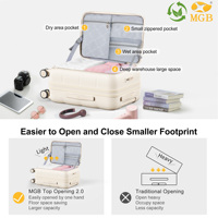 Nouvel Arrivage Valise à roulettes universelles personnalisable, ouverture frontale, Mini MOQ 100+ pièces, en vente