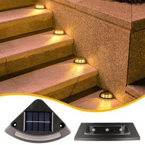 ไฟบันไดพลังงานแสงอาทิตย์ Xinyao 3 LED สำหรับระเบียง ผนัง สวน และทางเดิน - Product Image 1