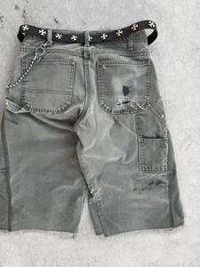 Shorts de Mezclilla Resistentes de Alta Calidad con Agujeros Rotos y Estilo Urbano, Shorts Desgastados 100% Algodón para Hombre - Product Image 4