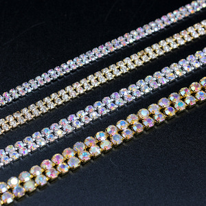 2 Hàng Hình Dạng Tròn Thân Thiện Với Môi Flatback Rhinestone Cắt Tỉa Sew-On SS6 SS12 SS16 Lỏng Pha Lê Cup Chuỗi Cho Ăn Mặc Trang Trí - Product Image 3