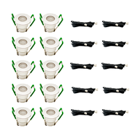 Spot LED encastré mini 10x3W RGB au design moderne avec cadre en aluminium, étanche pour véranda ou jardin