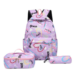New Stylish Durable Leisure Travel Large Capacity <b>Backpack</b> Set Teenage Girls <b>Children</b> Kids Students Schoolbag With Pencil Bag - Product Image 6