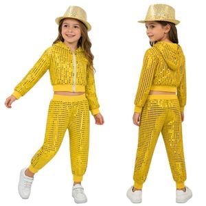 Conjunto de 3-14 Piezas para Niños y Niñas, Sudadera con Capucha, Pantalones y Sombrero Fedora, para Espectáculos de Jazz, Danza, Hip-Hop y Actuaciones en Escenario - Product Image 2