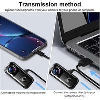 Caméra d'action sportive miniature 4K FHD 1080P étanche IP63 grand angle 142° pour casque de moto et activités sportives en extérieur