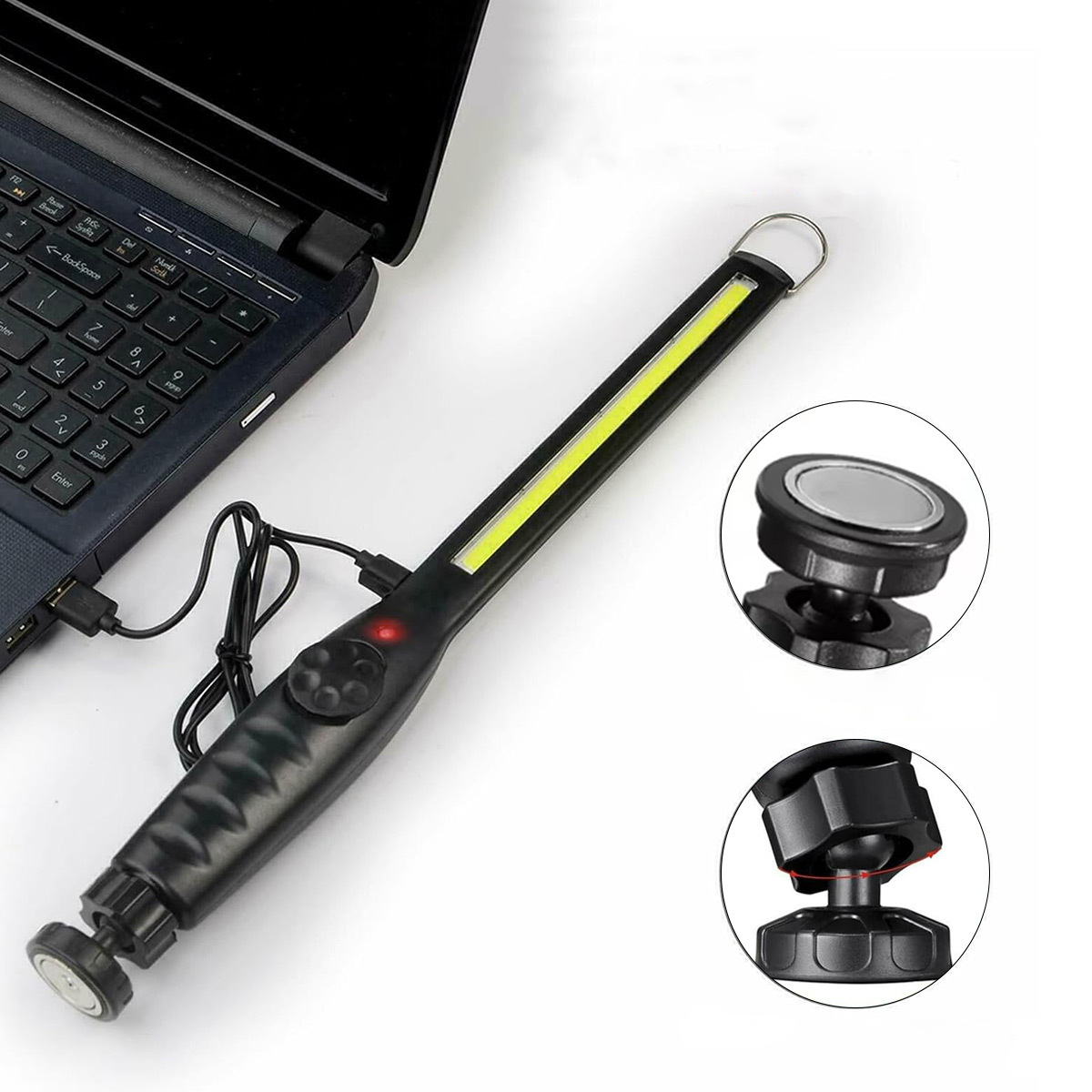 Rechargeable LED Work Light with Large Battery Cordless Portable for Workshop Outdoor Camping and Emergency Use
