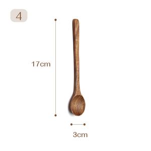Juego de Cubiertos de Madera con Cuchara de Madera Faltante, Juego de Tenedor y Cuchara de Estilo Japonés para Uso Doméstico, Cuchara de Sopa de Madera Sin Pintar. - Product Image 5