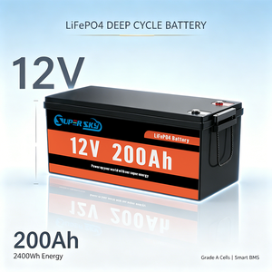 แบตเตอรี่ลิเธียมแบบ Deep Cycle สำหรับเก็บพลังงานภายในบ้าน 12v 24v Lifepo4 ความจุ 100ah 200ah 300ah สำหรับระบบโซลาร์ - Product Image 1