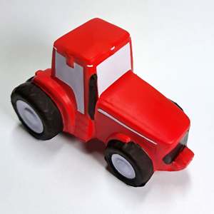 Anti-stress en forme de tracteur en PU, mignon, avec logo personnalisé, balle anti-stress promotionnelle en mousse PU en forme de tracteur - Product Image 2