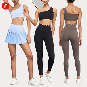 Fanco ropa deportiva mujer ren hình dạng áo ngực không có <span class=keywords><strong>Camel</strong></span> Toe Khỏa Thân xà cạp Womens thể dục thể thao quần áo hoạt động thể thao thiết lập cho phòng tập thể dục - Product Image 1