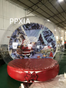 대형 크리스마스 프로모션 PVC 스노우 글로브 거대한 풍선 사용자 정의 스노우 글로브 사진 부스 장식품 광고 공 - Product Image 4