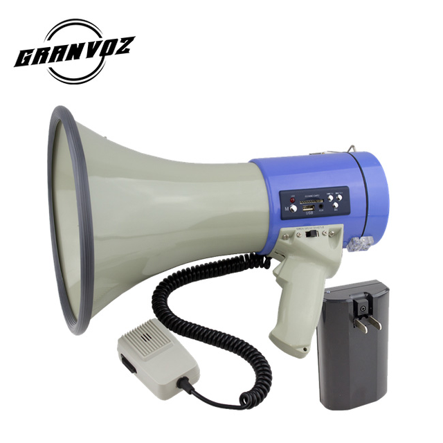 50W Professional Megaphone USB/SD Playback Mobile Phone Function-ER-66USB/SD Bullhorn Siren Rechargeable Battery 1000M Range |