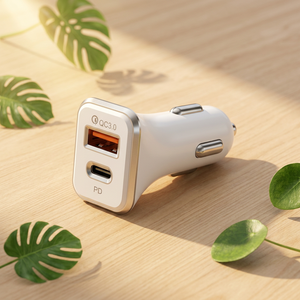 อะแดปเตอร์จ่ายไฟ USB C 36W Smart PD ชาร์จเร็วแบบคู่พอร์ต USB-A+C กำลังไฟสูง 5A สำหรับโทรศัพท์มือถือ ที่ชาร์จในรถยนต์ - Product Image 1