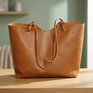 Pochette de mode pour femme en cuir véritable faite à la main, fermeture éclair, imperméable, durable, légère, grande capacité, sacs à main décontractés BS - Product Image 3