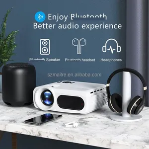Venta caliente House Theater HD Video Movie Player M7 Blanco Proyectores portátiles Sistemas Android9 Soporte BT Connect Decodificación de Video 8K - Product Image 5