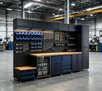 Lemari Perkakas Baja Modular Desain Anti Karat OEM/OBM Solusi Penyimpanan yang Dapat Disesuaikan Kapasitas 1000kg untuk Garasi Pabrik Perbaikan