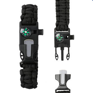 5-en-1 randonnée en plein air Camping survie Paracord Bracelet pêche équipement de chasse boussole allume-feu sifflet fort - Product Image 4