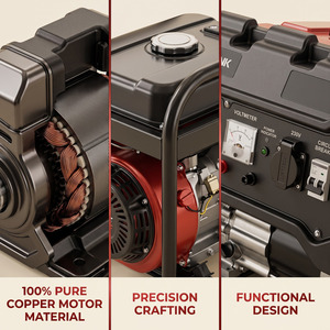 3 KW Gasoline <b>Generator</b> Single Phase 50Hz Outdoor Household Small 220V Low Noise <b>Portable</b> <b>Generator</b> Set 110/380V - Product Image 5