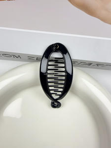 BELLEWORLD Pince banane en forme de poisson 14cm pince à cheveux tortue noire pince à queue de cheval peigne bouclé griffe à cheveux cheveux épais cheveux - Product Image 5