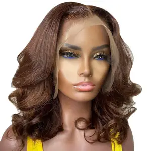 Beautiful Dyed Hair Color Indian Cuticle 13x4 Full Lace Front Wig Human Hair Wigs 150% Density