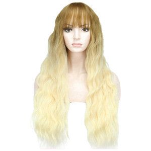 Peluca Rizada Ondulada de 28 Pulgadas con Flequillo para Mujer, Estilo Princesa, para Uso Diario, <span class=keywords><strong>Carnaval</strong></span> y Fiestas Temáticas - Product Image 2