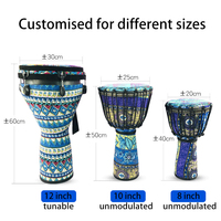 Wholesale Musical Instruments Hand Percussion Drum Colorful Djembe 12 Inch African Drum PVC material Master's Drum