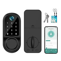 Serrure de porte intelligente moderne à empreinte digitale et clavier numérique avec stockage cloud pour portes en aluminium - Contrôle d'accès de sécurité extérieur