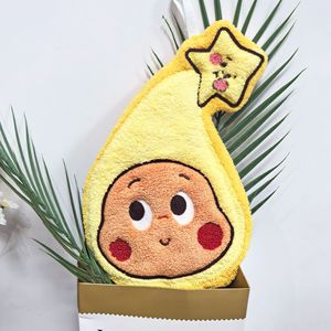 Toalla de Mano con Diseño de Personaje Animado, Conejo Amarillo con Burbujas, de Felpa Coral Bordada, para Baño y Cocina - Product Image 1