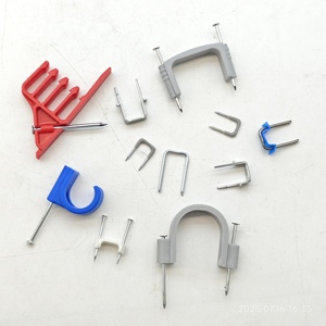 Đa Nhựa Cáp Staple Stacker Màu Đỏ Giữ Polypropylene Snap-Trong Gỗ Stud Cáp <span class=keywords><strong>Fastener</strong></span> Phi Kim Loại Cáp Móng Tay Và Clip - Product Image 3