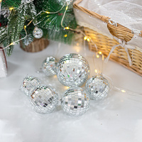 2CM-100CM Boule Disco suspendue pour accessoires de photographie Décoration de mariage et de gâteau Miroir en verre Boule de Noël