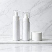 Envases de PET de 30ml/50ml para el Cuidado de la Piel, Botellas con Bomba y Tapa de Rosca, Impresión de Logotipo en Serigrafía, Botella de Loción con Bomba Dosificadora para Crema Facial