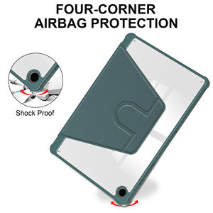 Étui <span class=keywords><strong>de</strong></span> protection pour tablette rotatif à 360 degrés en cuir PU fin et acrylique, avec fonction <span class=keywords><strong>de</strong></span> réveil/veille automatique et support pour stylet, compatible avec <span class=keywords><strong>iPad</strong></span>/SAMSUNG/Redmi/Infinix - Product Image 3